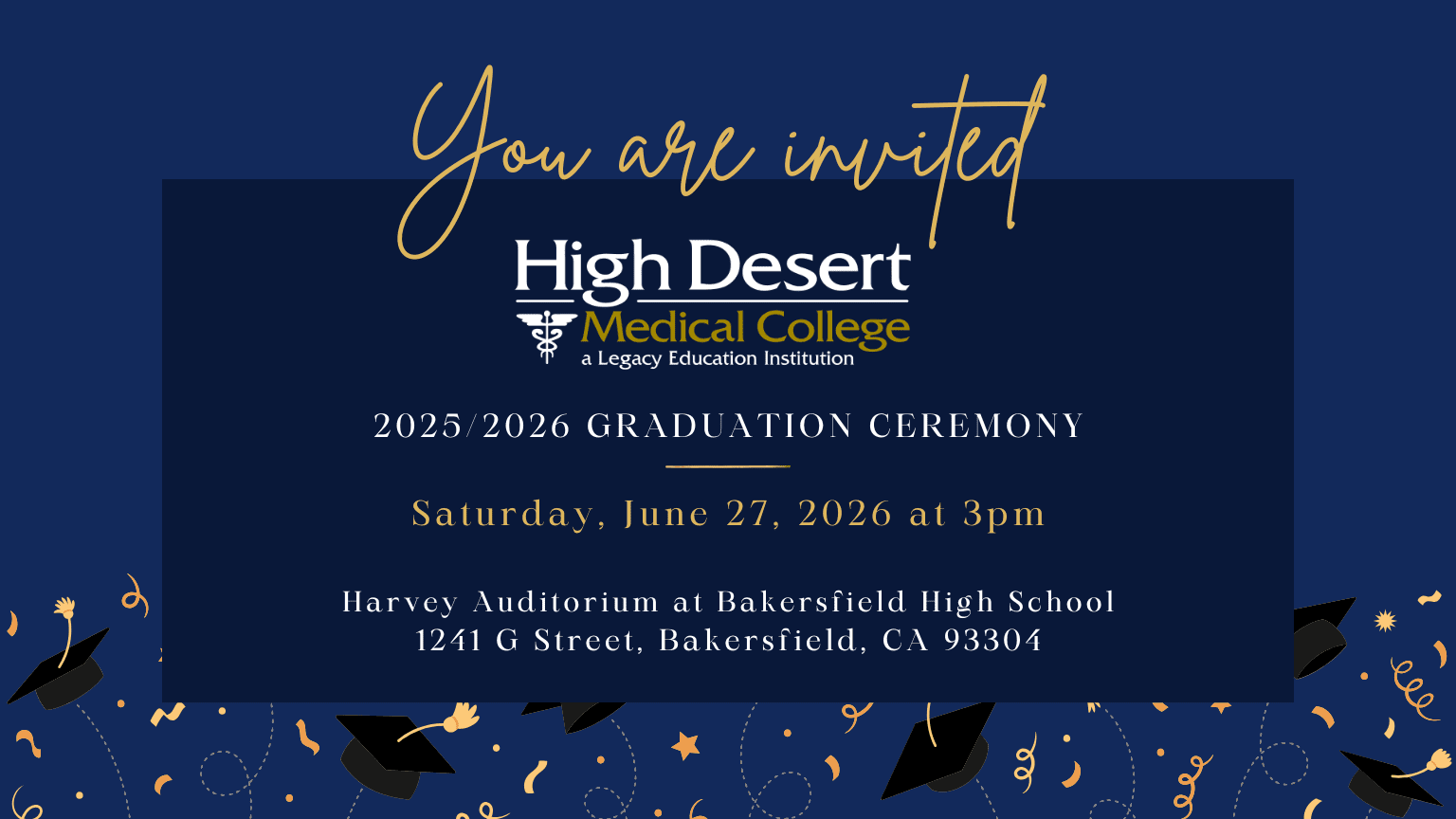 Bakersfield grad invitation 2026