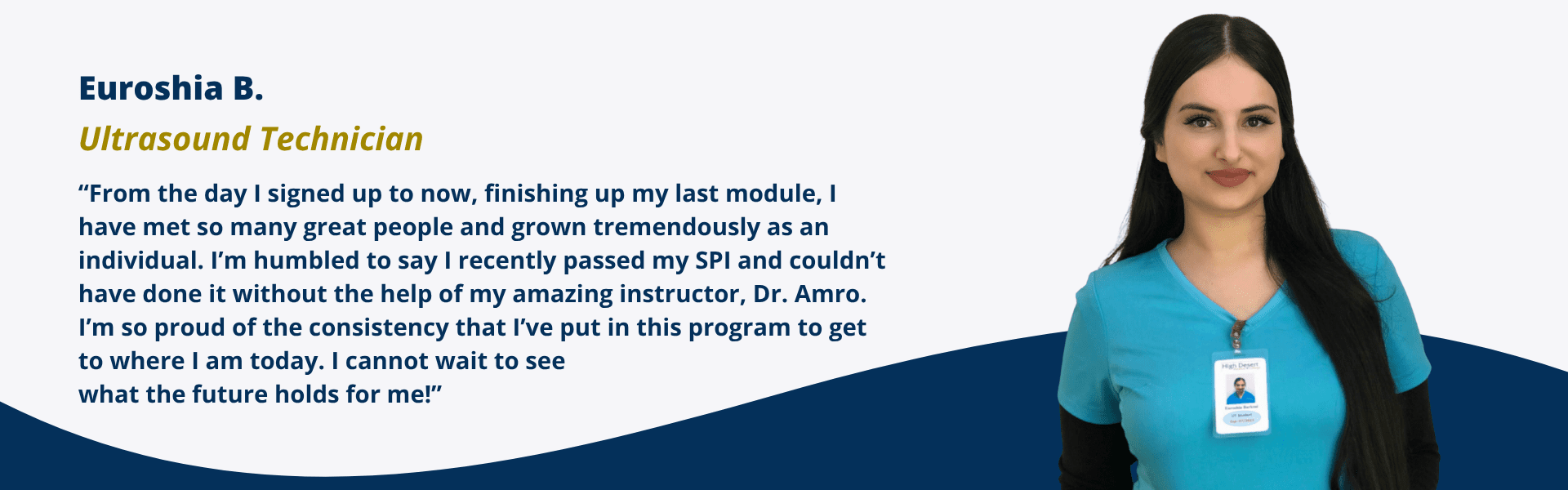 ultrasound tech student testimonial