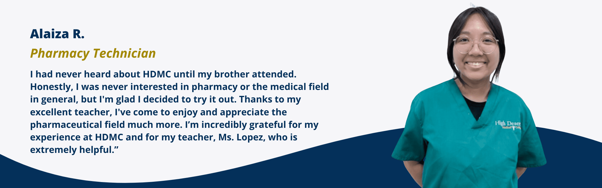 Pharmacy Technician student testimonial